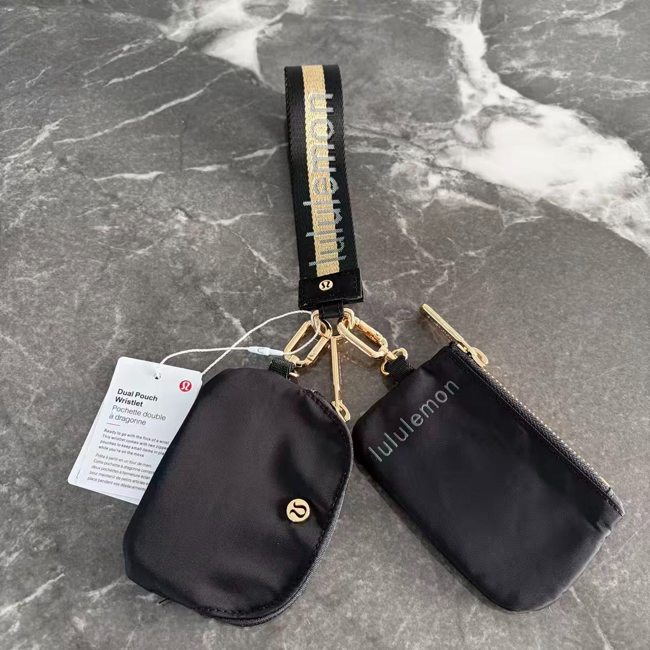 Lululemon Dual Pouch Wristlet Keychain Wallet O/S