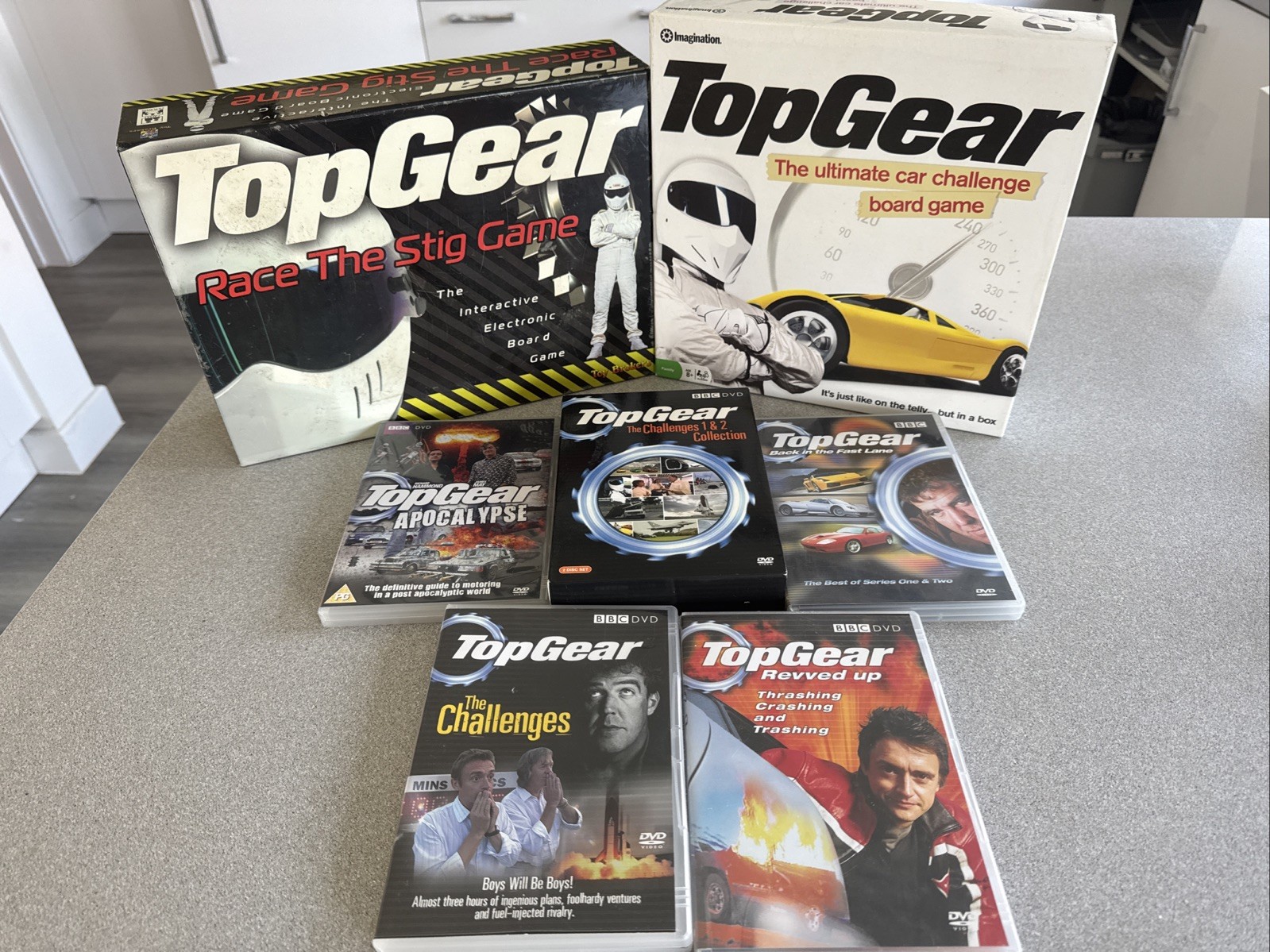 BBC Top Gear 2 x Board Games And 6 x DVD Bundle Race The Sting Apocalypse