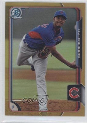 2015 Bowman Chrome Prospects Gold Refractor 36/50 Carl Edwards Jr CJ #BCP156 0f8
