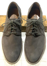 Johnston Murphy Men's 9M Gray Nubuck Lace Up Shoes - EUC