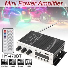 2 Channel Bluetooth Mini HIFI Power Amplifier Audio Stereo Amp Home Car FM AUX