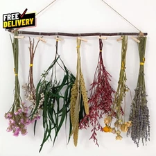 Dried Flower Rack Dried Flower Wall Hanging Farmhouse Wall Decor Dried Herb Rack