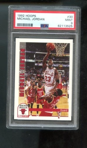 1992-93 Hoops #30 Michael Jordan PSA 9 Graded Basketball Card NBA 92-93 1993