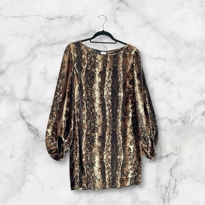 Women s Adrienne Snakeskin Print Dress L