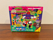 TMNT Night Ninja Mike Auto Mutations 1993 Playmates NISB Michaelangelo Turtles