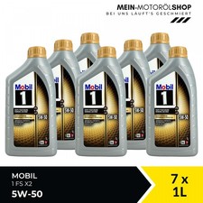 Mobil 1 FS X2 5W-50 Mercedes MB Fiat Porsche Lexus Motoröl 7x1 Liter = 7 Liter
