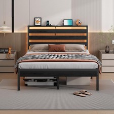 14 Inch Classic Metal Platform Bed Frame-Full Size Bed Frame W/ Headboard,Steel