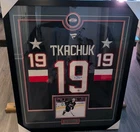 Authentic Team USA Matthew Tkachuk 4 Nations Olympics Framed Signed Jersey COA