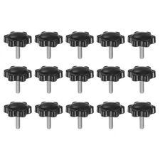 15pcs Star Knobs M5 x 20mm 304 Stainless Steel Stud 32mm 6-Star Head Thumb Screw