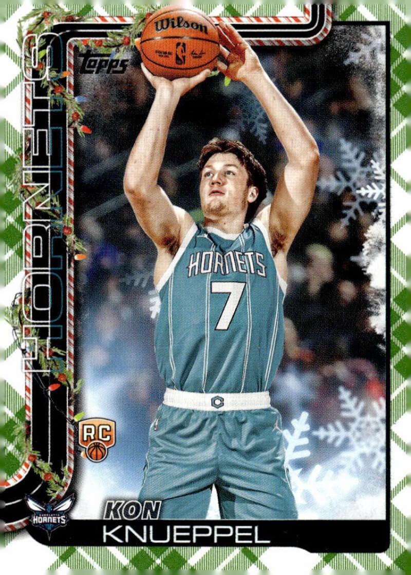KON KNUEPPEL RC 2025-26 Topps Holiday Plaid #H164 ROOKIE Hornets NBA  ID:151110