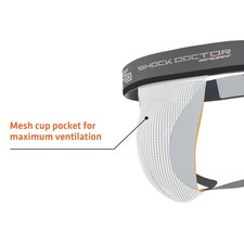 Shock Doctor Sport  Supporter with Cup Pocket  Adult Mens  Large  White