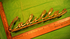 Bv17 Cadillac Grill Emblem Vintage Gold Script 1956 Cady Eldorado Coupe Deville Bv17 Cadillac Grill Emblem Vintage Gold Script 1956 Cady Eldorado Coupe Deville