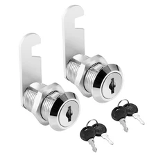 Kitmose Cabinet Cam Lock Set, 2 Pack Keyed Alike 1" / 25mm Cylinder Cam Locks...