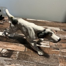 Vintage Goldscheider English Setter Dog Figurine, Hunting Dog.