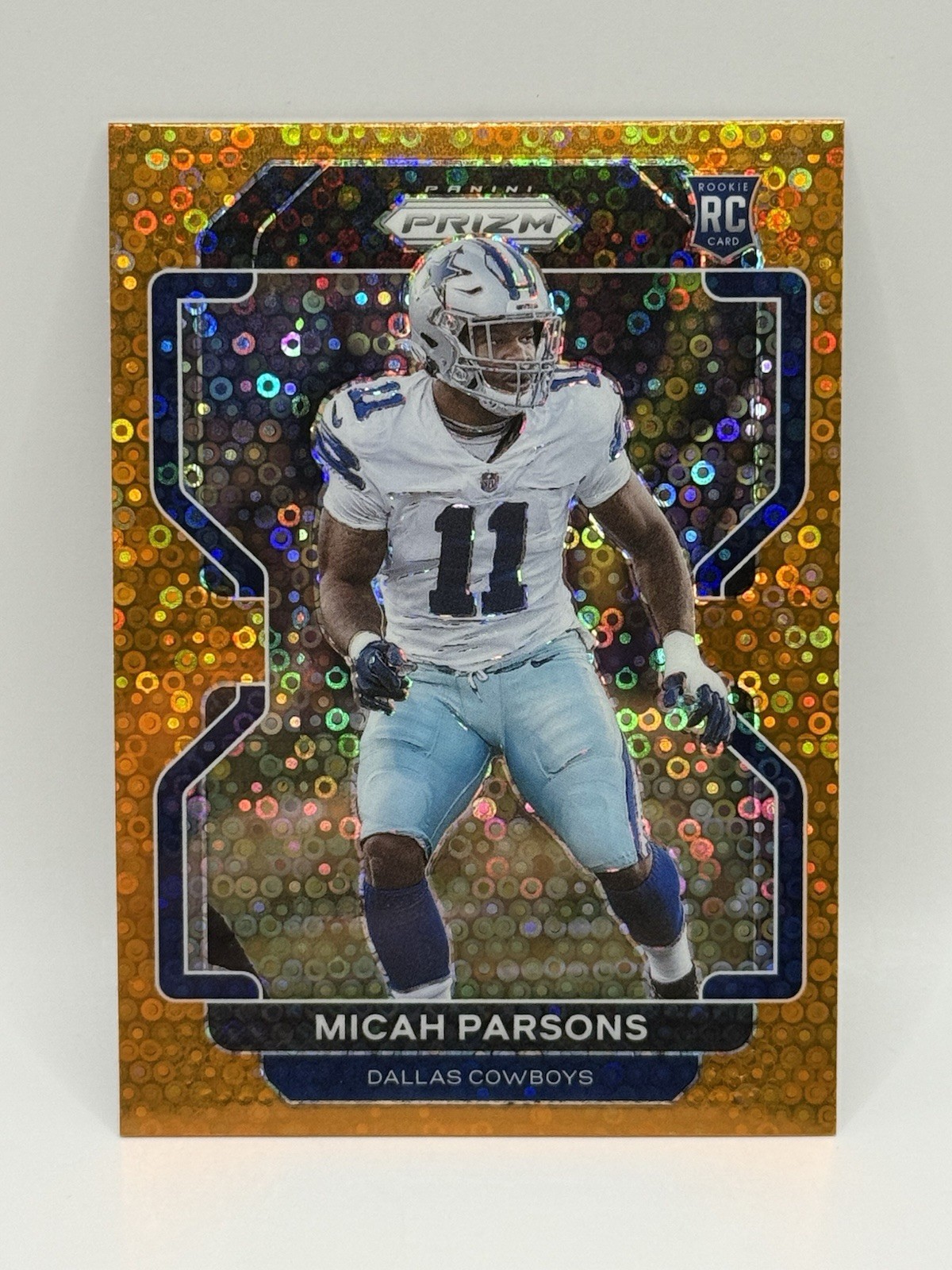 Panini 2021 Prizm Rookie Micah Parsons #382 Orange Disco Dallas Cowboys NFL
