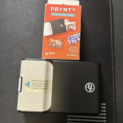 Prynt PW200003-WH Black Portable Instant Photos Printer Case For iPhone 6 & 6S
