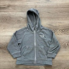 The North Face Toddler 2T Grey Full Zip Fleece Hoodie Jacket Polartec Outdoors