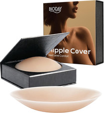 Seamless Invisible Nipple Covers for Women, 2 Pairs Reusable Sticky Pasties, Adh