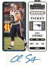 COLE STRANGE 2022 CONTENDERS ROOKIE TICKET AUTO #158 PATRIOTS