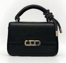 Marc Jacobs The J Link Twist Black Pebbled Leather Two-Tone Convertible Hand Bag