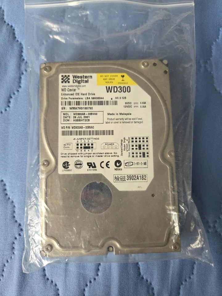 Western Digital Caviar WD300AB IDE Festplatte 40 GB