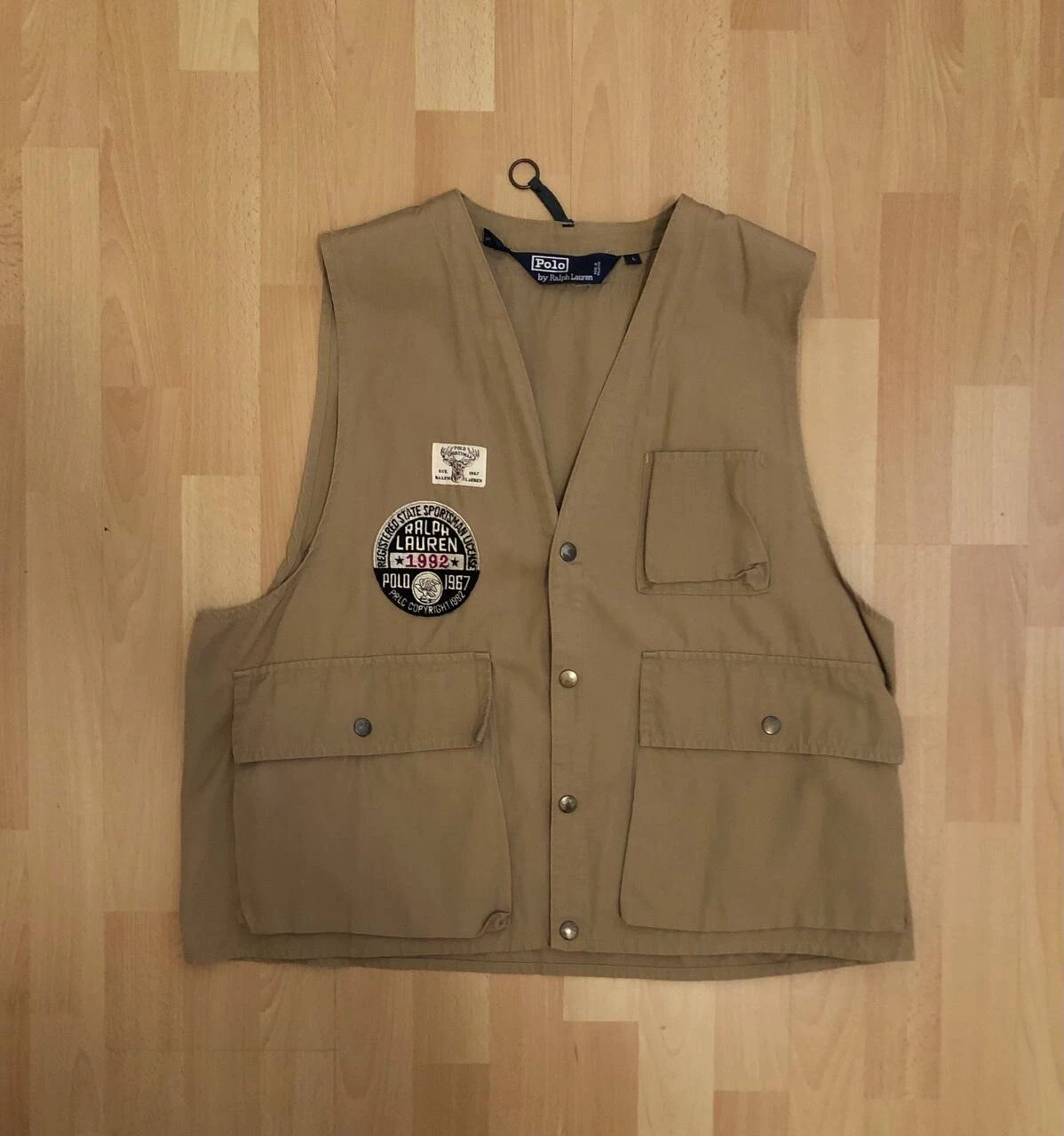 Vintage Ralph Lauren Polo Wildlife Fishing Vest Stadium Snowbeach 1992
