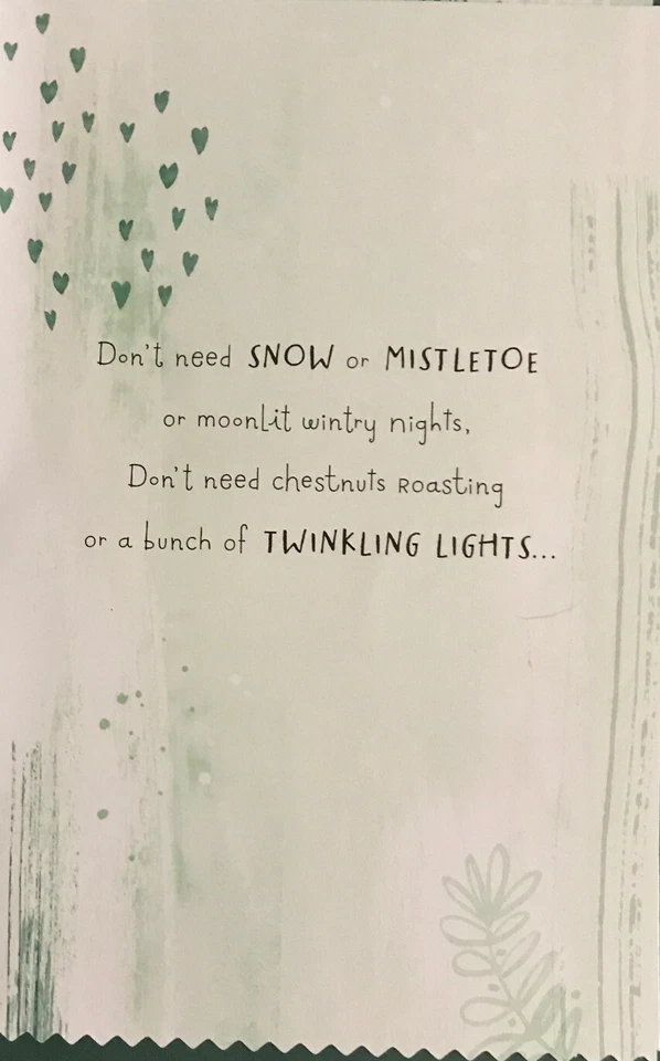 A mi increíble esposa, Feliz Navidad, pareja caminando tomados de la mano, tarjeta de felicitación Foto 2 de 4