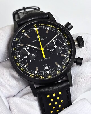 HAMILTON American Classic Intra-Matic 40MM Black/Yellow Men's Watch H38446731