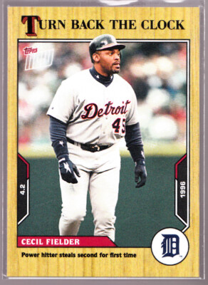 Cecil Fielder Detroit Tigers 1996 1st Stolen Base 2021 Topps Turn Back Clock #2