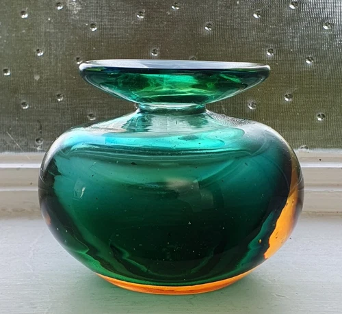 🔶️MURANO ART GLASS VINTAGE SOMMERSO VASE MCM FLAVIO POLI SEGUSO VENINI RETRO
