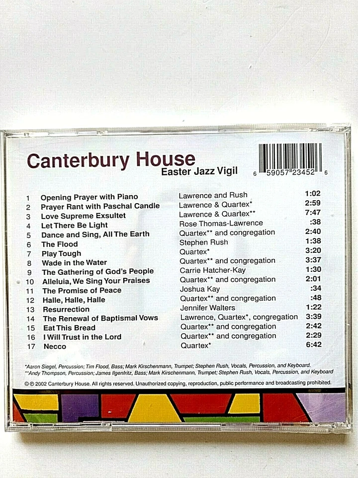 CANTERBURY HOUSE, Easter Jazz, Vigil JAZZ Advent Songs and Carols CD, 2002, New Foto 2 de 4
