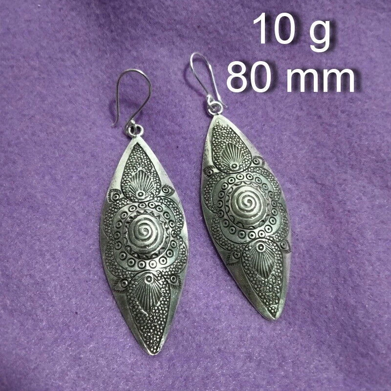 Vintage earrings sales silver
