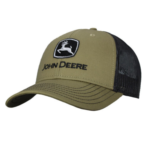 John Deere Olive Twill Trucker Cap - Picture 1 of 1