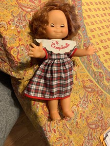Super Cute 14 Vinyl Corolle Mi France Doll Red Hair Black Eyes
