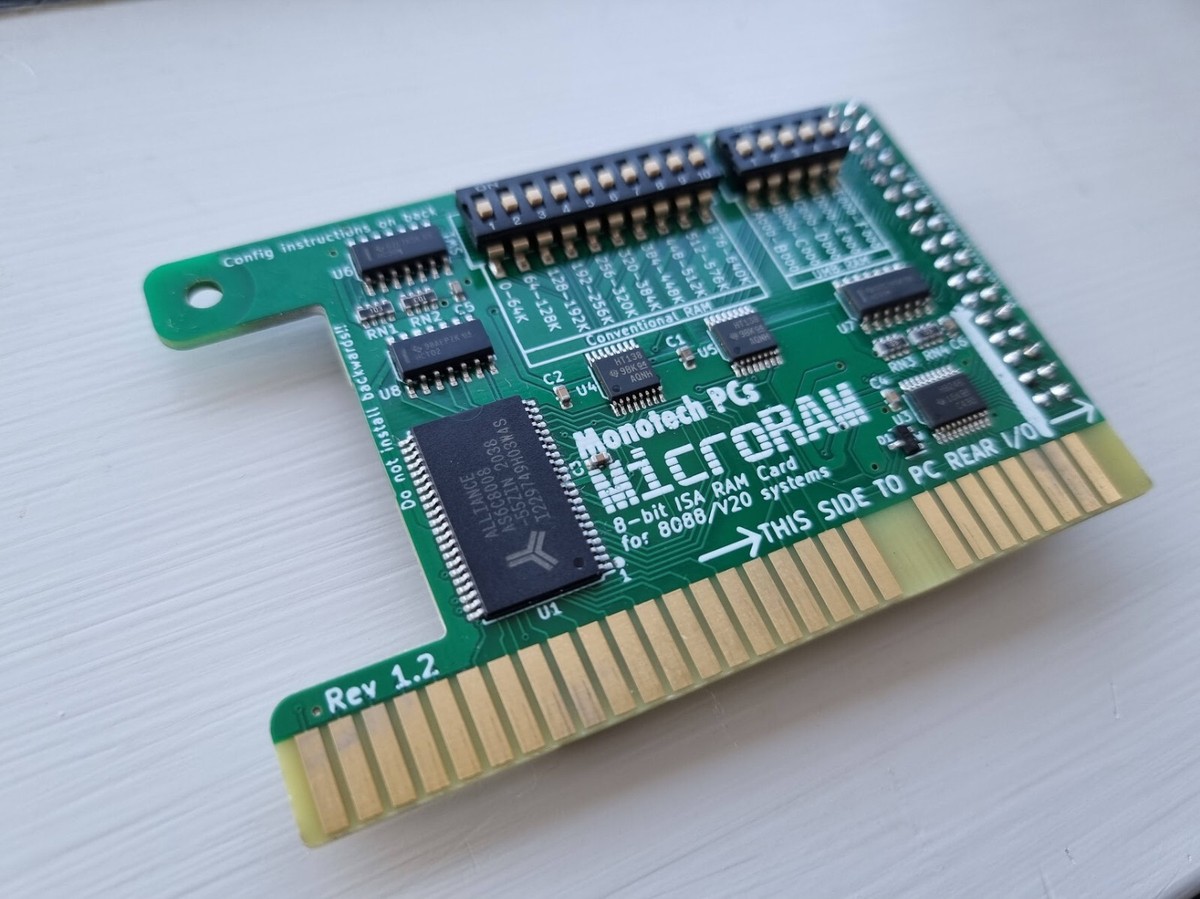 MicroRAM - Fill an 8088 PC with 640K + UMB RAM - 8-bit ISA | eBay