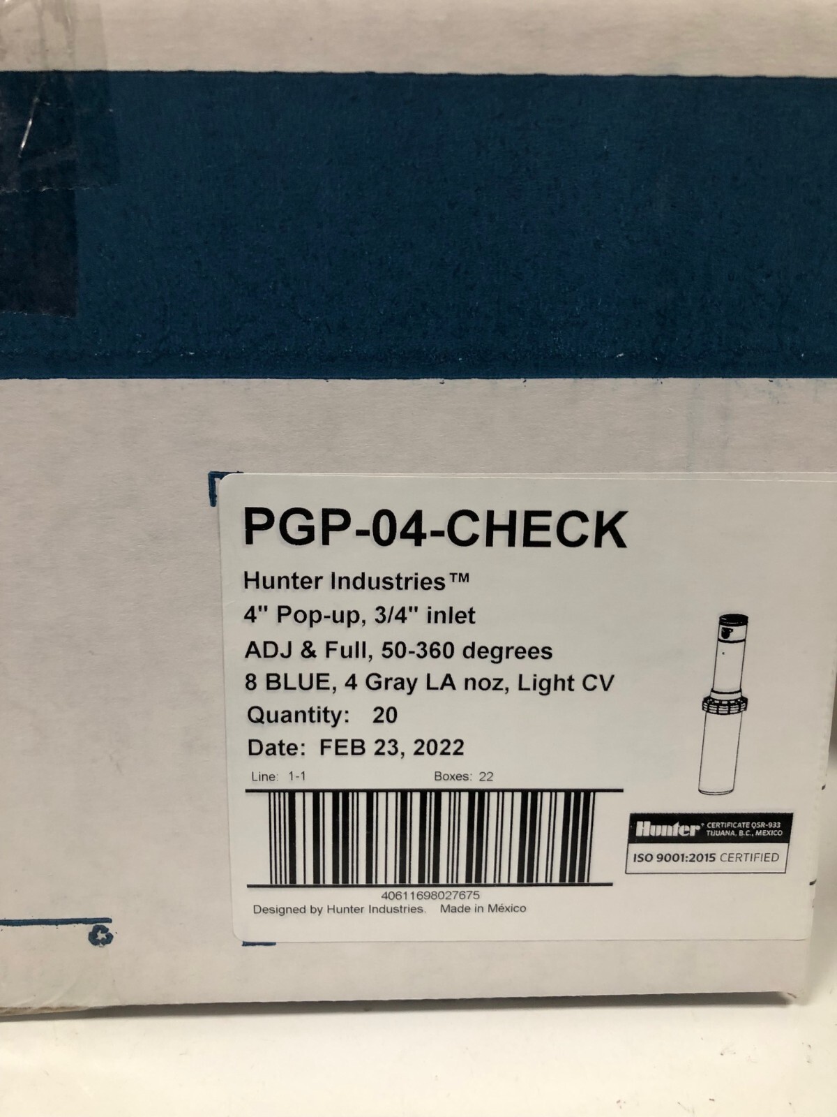 Hunter PGP04 Ultra Sprinkler Rotor PGPADJ upgrade Case of 20 rotors