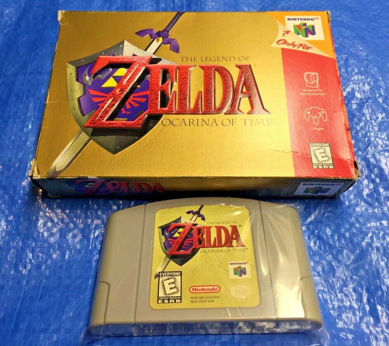 Authentic Nintendo 64 Zelda Ocarina of Time Game Box N64