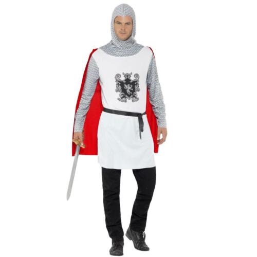 Mens Traditional Brave Knight Fancy Dress Costume Dress Up Hero Halloween  - Picture 1 of 1