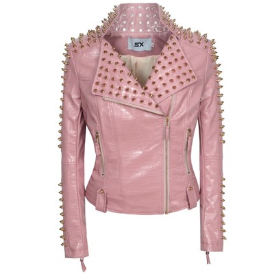 pink punk jacket
