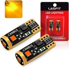 LASFIT Amber Yellow T10 192 LED Side Marker Dome Door Car Light Bulbs 168 194 2X