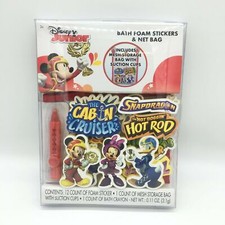 Disney Junior Mickey Mouse And Friends Bath Foam Stickers Bath Crayon W Bag NEW