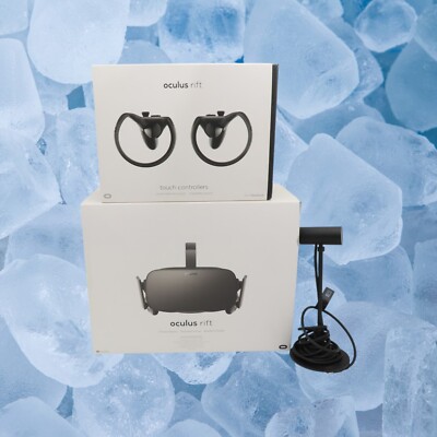 Oculus Rift Virtual Reality Game Headset and Controllers (Excellent, open box)