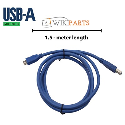 1,5 Meter USB 3.2 Gen 1 Superspeed 5Gbps Typ A auf Micro-B Stecker Kabel Blau