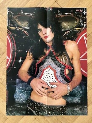 MÖTLEY CRÜE 1984 Tommy Lee Swedish Poster Magazine Okej 1980s