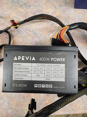 APEVIA SFX-AP400W Mini ITX Solution / Micro ATX / SFX 400W Power Supply