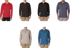 Hanes Beefy-T Men's Long-Sleeve Henley Shirt