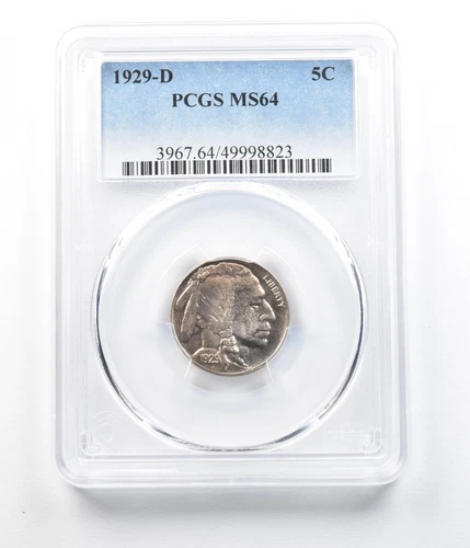 1929-D Indian Head Buffalo Nickel MS64 PCGS PQ *4473