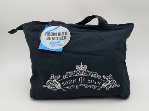 Robin Ruth Digital Navy Boston Zip Close Tote Bag New With Tags - Picture 2 of 6