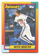 Mitch Webster 1990 Topps Traded BASEBALL #127T Cleveland Indians