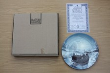 Wedgwood Collector Plate - Waterways by Winter Moonlight : Between the Locks